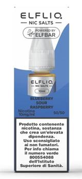 BLUEBERRY SOUR RASPBERRY -SALI DI NICOTINA-10MG-10ML-ELFLIQ