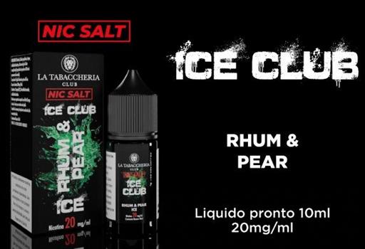 RHUM & PEAR ICE -ICE CLUB -NIC SALT-20MG -10ML-LATABACCHERIA